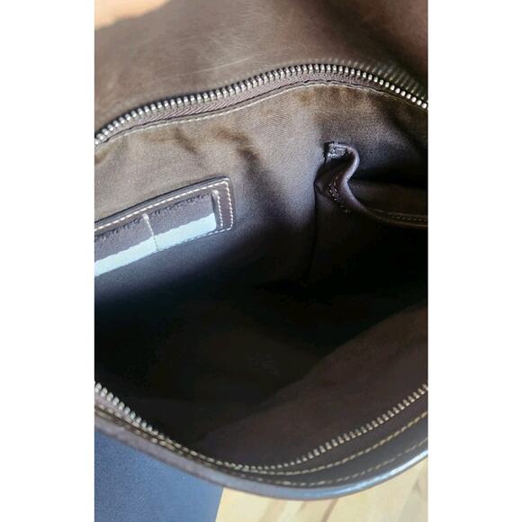 Coach Vtg Lenox Brief In Brown Leather Style Messenger Journalist Crossbody EUC - Picture 12 of 14